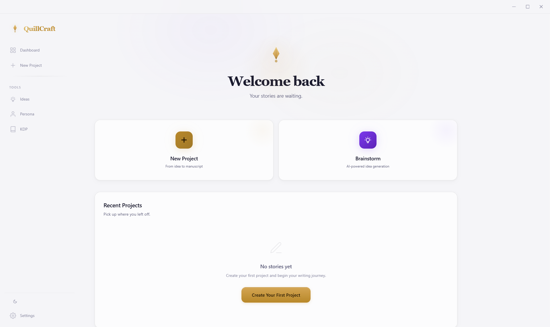 Quillcraft author app hero
